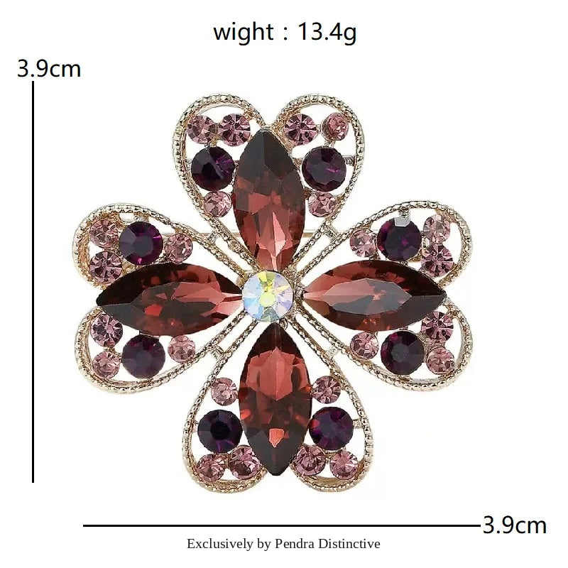 PENDRA Clovera Clover Flower Brooch