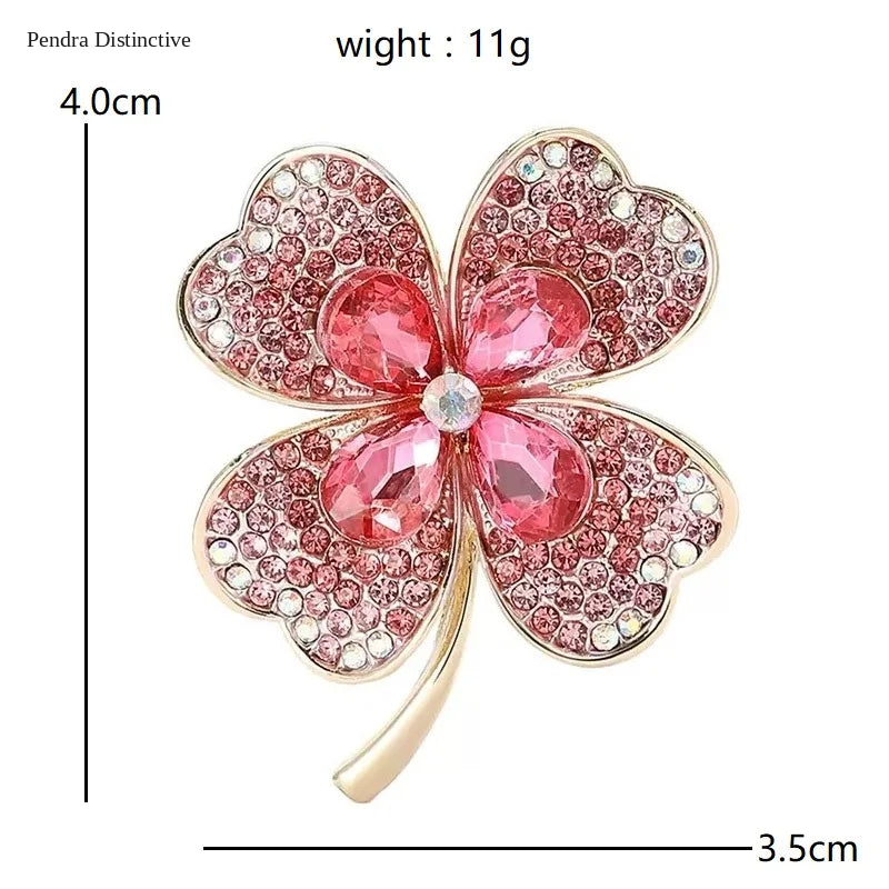 PENDRA Clovera Clover Flower Brooch