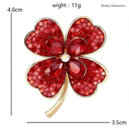 PENDRA Clovera Clover Flower Brooch