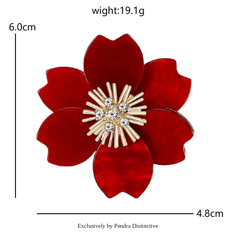 PENDRA Clovera Clover Flower Brooch