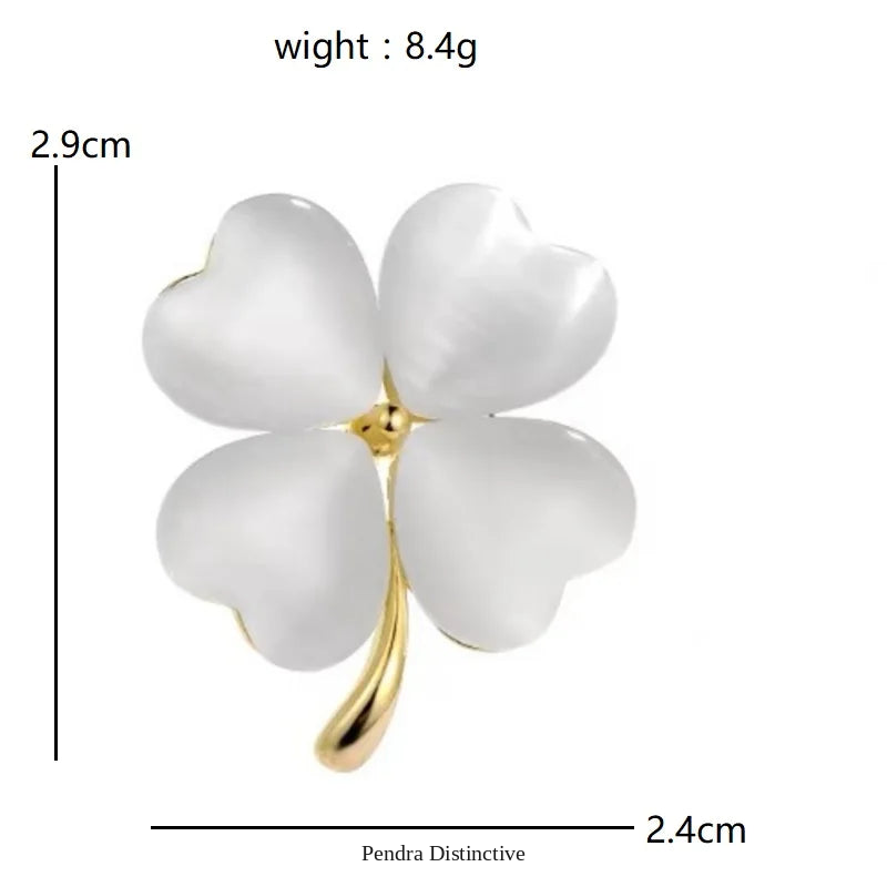 PENDRA Clovera Clover Flower Brooch