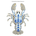 PENDRA Coastal Lobster Rhinestone Metal Brooch