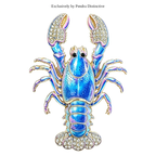 PENDRA Coastal Lobster Rhinestone Metal Brooch