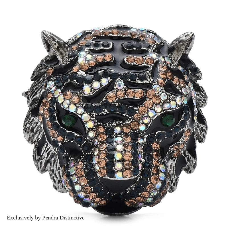 PENDRA Cool Charming Tiger Head Brooch