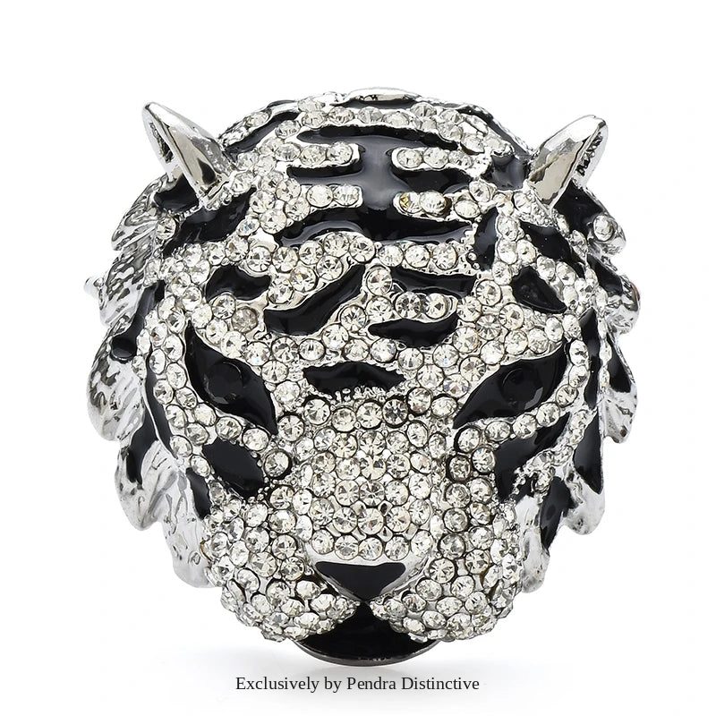 PENDRA Cool Charming Tiger Head Brooch