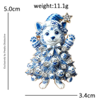 PENDRA Corgi Rhinestone Christmas Tree Brooch