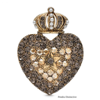 PENDRA Retro Crown Heart Brooch