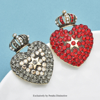 PENDRA Retro Crown Heart Brooch