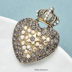 PENDRA Retro Crown Heart Brooch