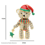 PENDRA Crystal Bear Full Rhinestone Brooch
