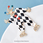 PENDRA Multi Color Crystal Clown Brooch