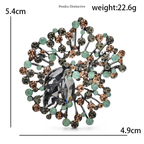 PENDRA Crystalia Luxury Crystal Flower Brooch