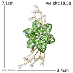 PENDRA Crystalia Luxury Crystal Flower Brooch