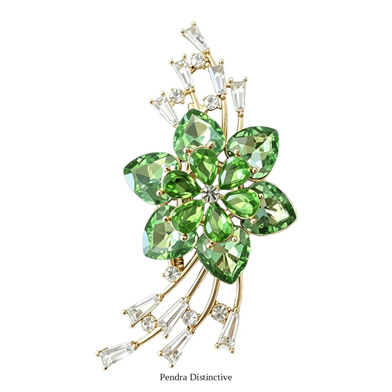 PENDRA Crystalia Luxury Crystal Flower Brooch