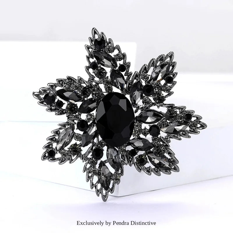 PENDRA Crystalia Luxury Crystal Flower Brooch