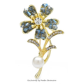 PENDRA Crystelle Crystal Flower Brooch