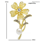 PENDRA Crystelle Crystal Flower Brooch
