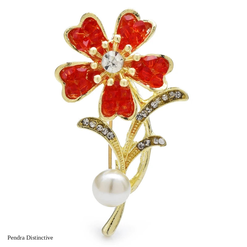 PENDRA Crystelle Crystal Flower Brooch