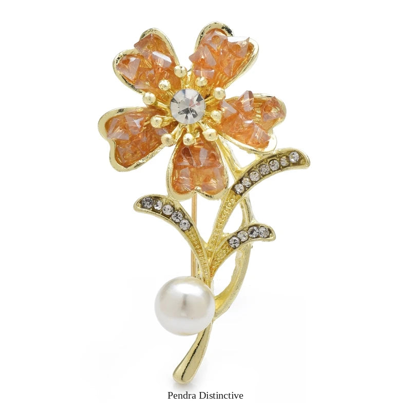 PENDRA Crystelle Crystal Flower Brooch