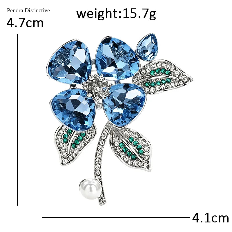 PENDRA Crystelle Crystal Flower Brooch