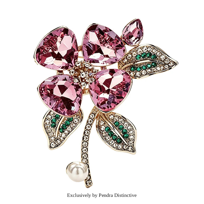 PENDRA Crystelle Crystal Flower Brooch
