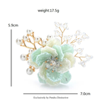 PENDRA Crystelle Handmade Crystal Flower Brooch