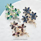 PENDRA Crystwreath Crystal Flower Wreath Brooch