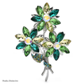 PENDRA Crystwreath Crystal Flower Wreath Brooch