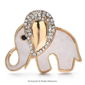 PENDRA Cute Abalone Acrylic Elephant Brooch