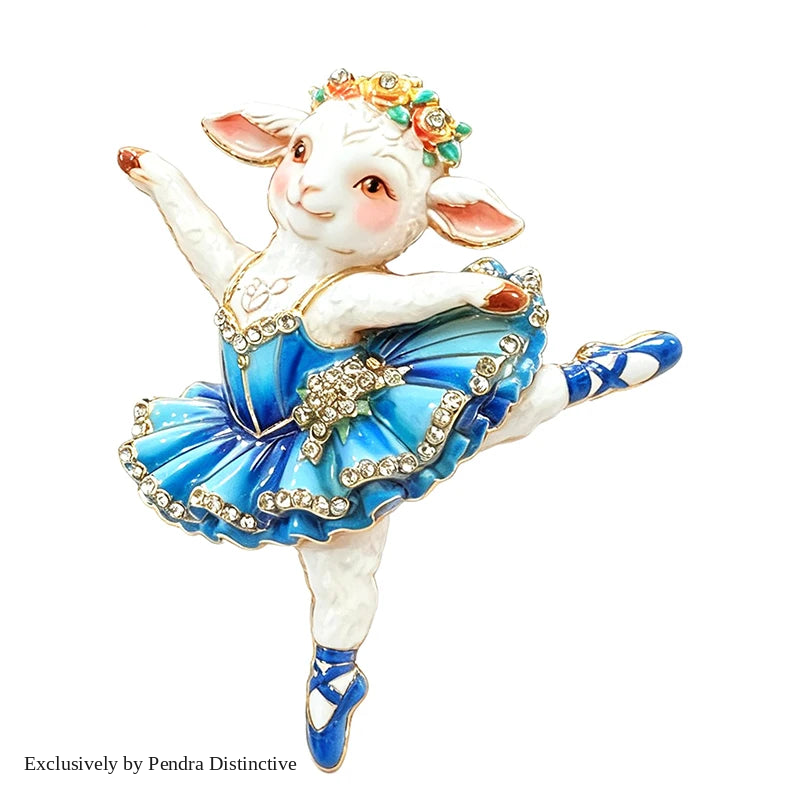 PENDRA Cute Ballet Sheep Brooch