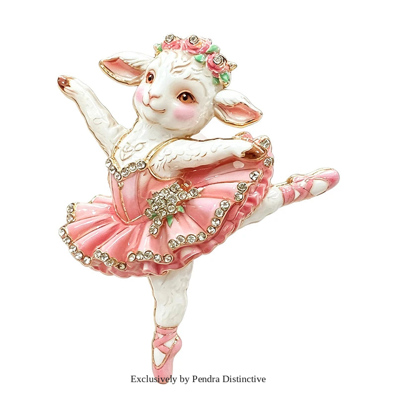 PENDRA Cute Ballet Sheep Brooch