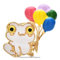 PENDRA Cute Balloon Frog Brooch