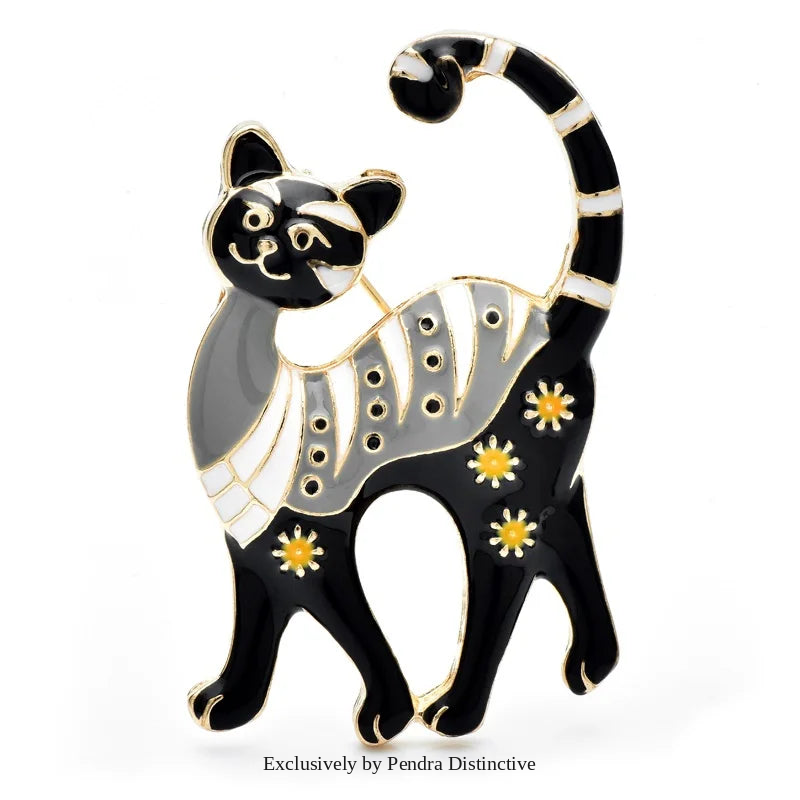 PENDRA Cute Cartoon Cat Brooch