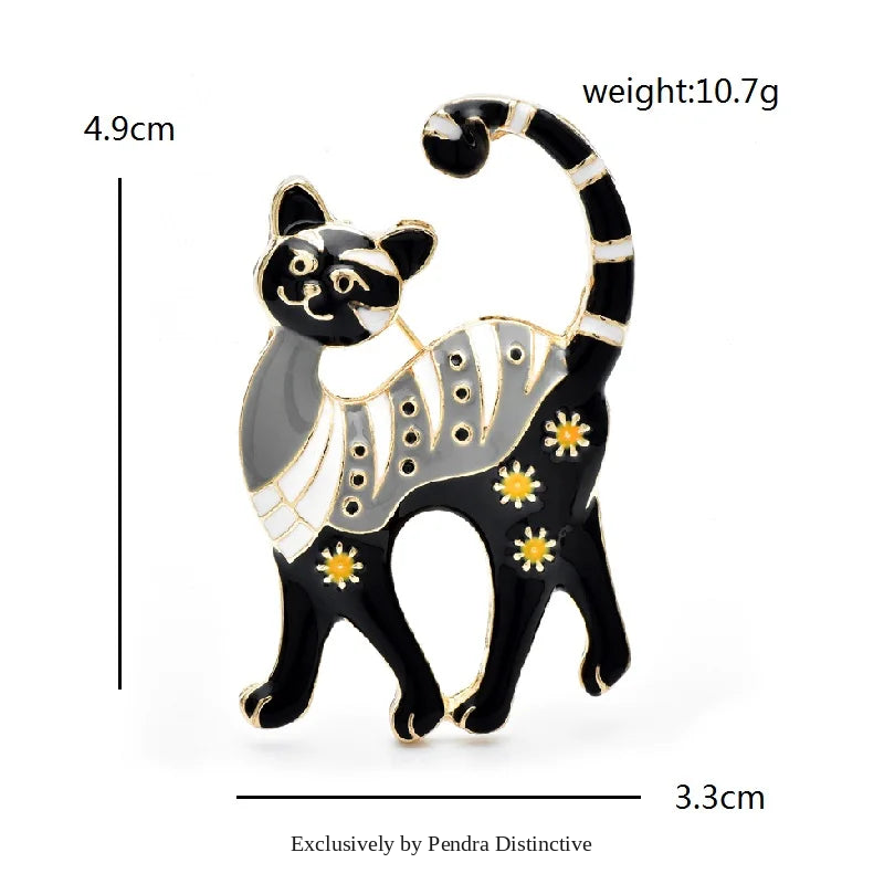 PENDRA Cute Cartoon Cat Brooch