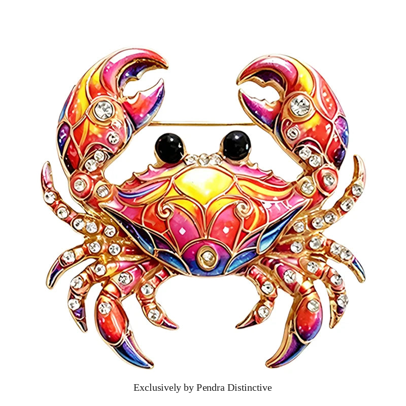 PENDRA Cute Crab Brooch