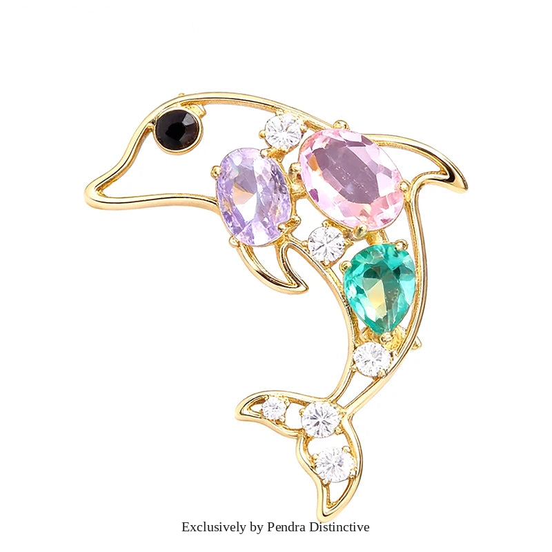 PENDRA Cute Crystal Animal Brooch