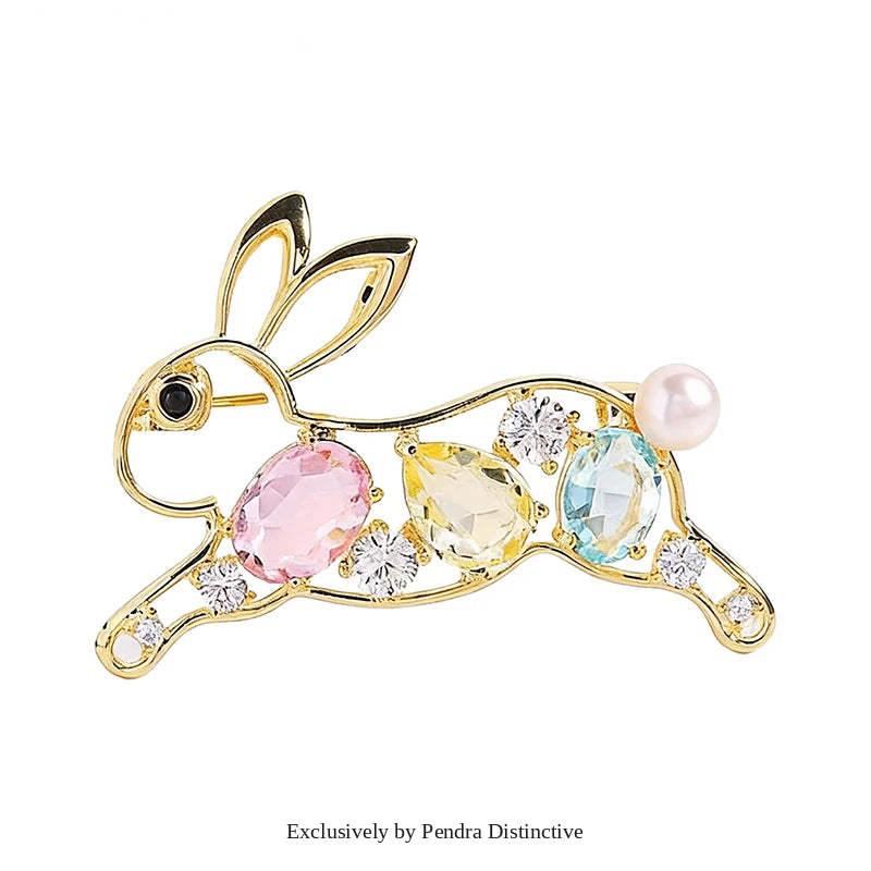 PENDRA Cute Crystal Animal Brooch