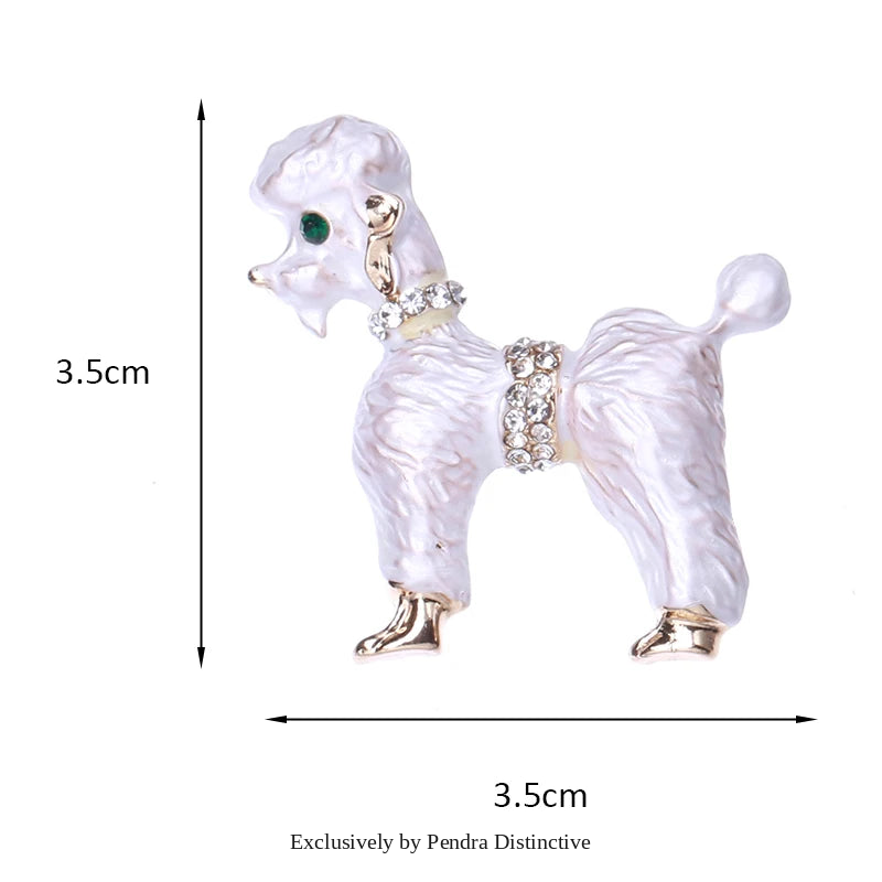 PENDRA Cute Curly Hair Dog Brooch