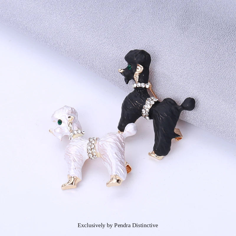 PENDRA Cute Curly Hair Dog Brooch