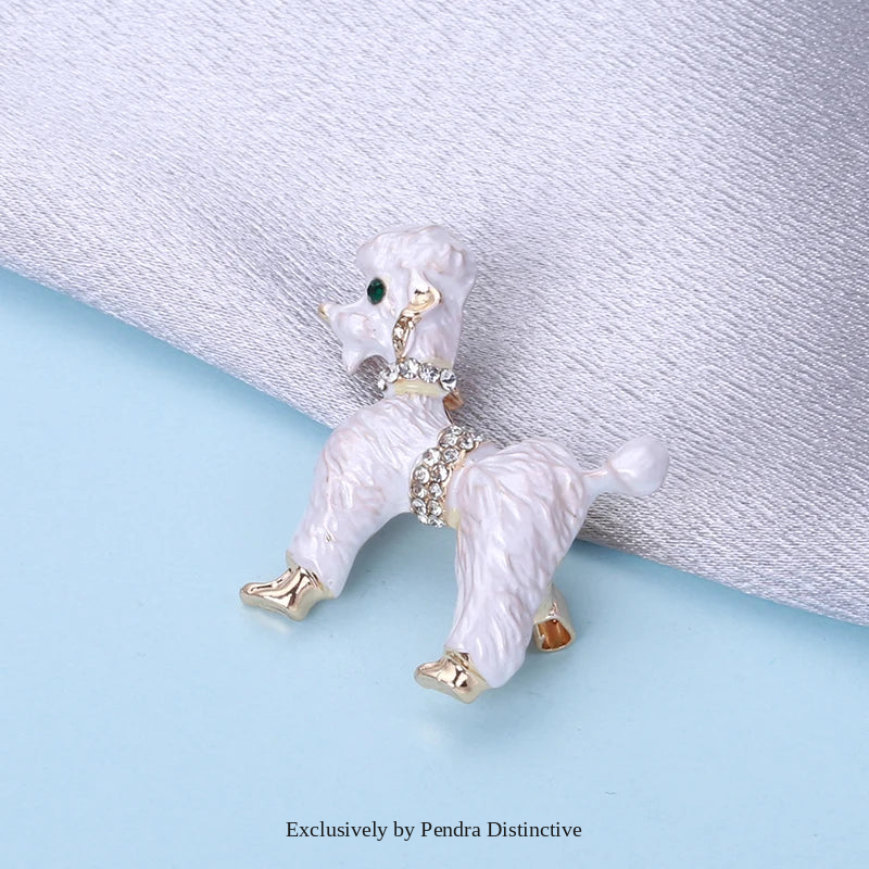 PENDRA Cute Curly Hair Dog Brooch