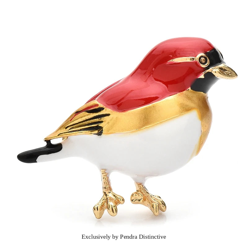 PENDRA Cute Enamel Bird Brooch