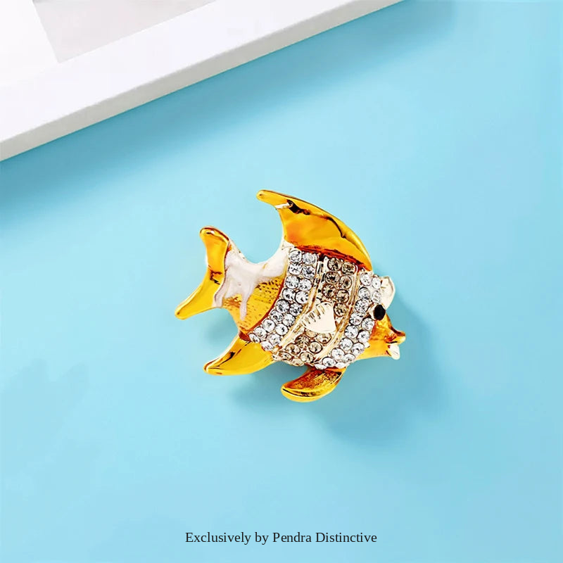 PENDRA Cute Enamel Fish Brooch