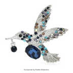 PENDRA Cute Flying Hummingbird Brooch