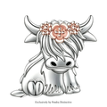 PENDRA Cute Highland Cow Brooch