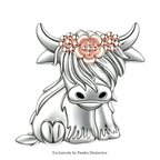 PENDRA Cute Highland Cow Brooch