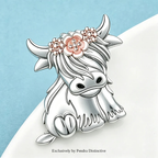 PENDRA Cute Highland Cow Brooch
