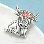 PENDRA Cute Highland Cow Brooch