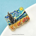 PENDRA Cypresse Harvest Wheat Field Art Brooch