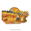 PENDRA Cypresse Harvest Wheat Field Art Brooch