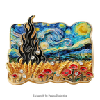 PENDRA Cypresse Harvest Wheat Field Art Brooch